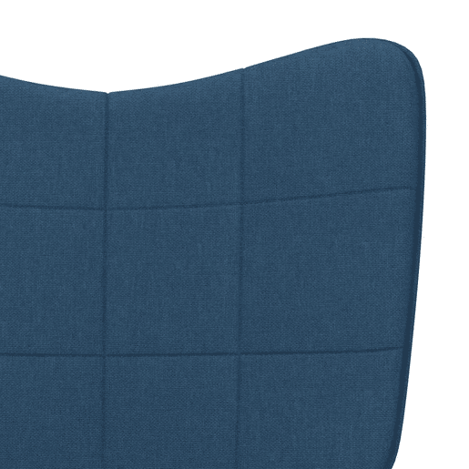 vidaXL Cadeira de descanso com banco tecido azul
