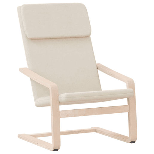 vidaXL Cadeira de descanso tecido cor creme