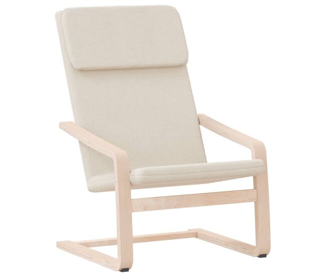 Vidaxl sillón de relax de tela color crema