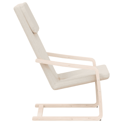 vidaXL Cadeira de descanso tecido cor creme