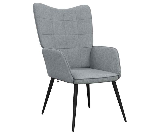 Vidaxl sillón de relax de tela gris claro