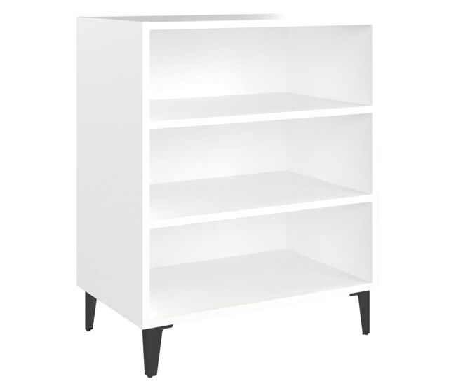 Vidaxl aparador de madera contrachapada blanco 57x35x70 cm