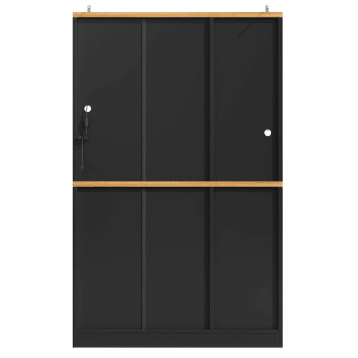 Armário alto LED 104x40x180 cm - Vitrine moderna para cozinha e sala - Preto Armário alto LED 104x40x180 cm - Vitrine moderna para cozinha e sala - Preto