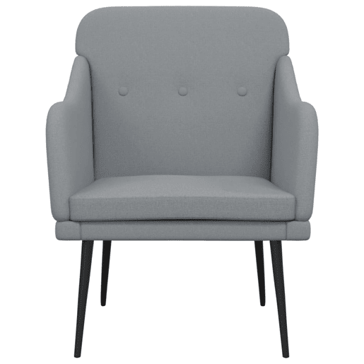 vidaXL Cadeira com apoio de braços 63x76x80 cm tecido cinzento-claro