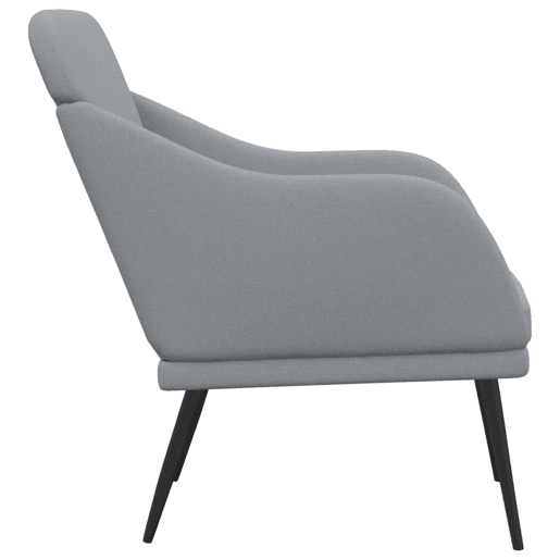vidaXL Cadeira com apoio de braços 63x76x80 cm tecido cinzento-claro