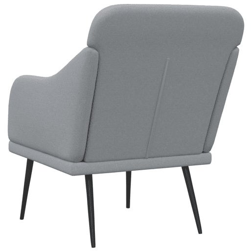 vidaXL Cadeira com apoio de braços 63x76x80 cm tecido cinzento-claro