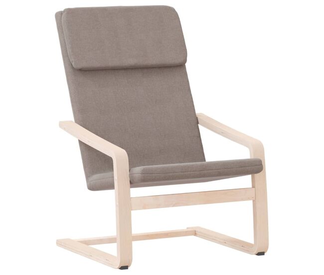 Vidaxl sillón de relax de tela gris taupe