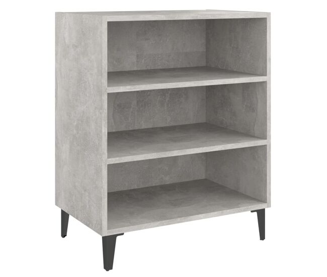 Vidaxl aparador de madera contrachapada gris hormigón 57x35x70 cm