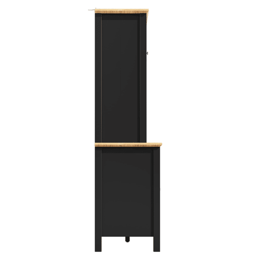 Armário alto 120x40x179 cm - 4 portas, 3 gavetas, LED - Preto Armário alto 120x40x179 cm - 4 portas, 3 gavetas, LED - Preto