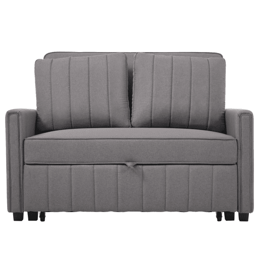 Sofá-cama de 2 lugares 180x127 cm - multifuncional, com encosto ajustável, ideal para espaços pequenos - Antique Gray