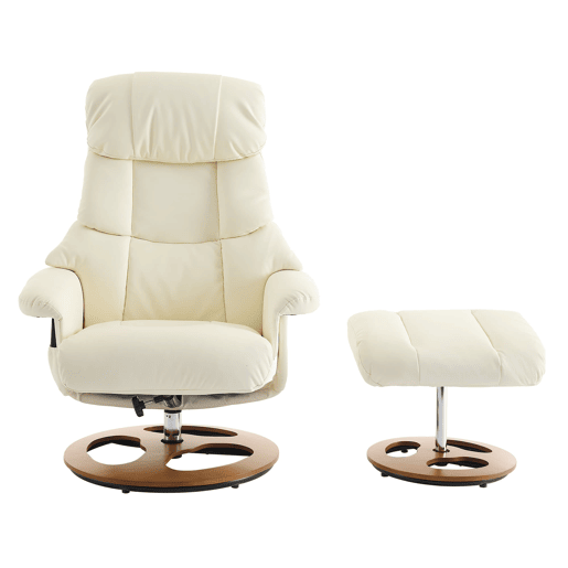 Poltrona relax - com massagem, aquecimento, reclinável e giratória 360° - Branca