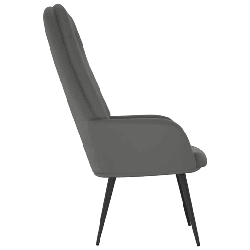 vidaXL Cadeira de descanso veludo cinzento-escuro