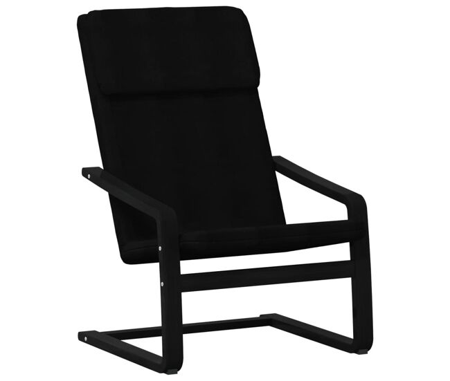 Vidaxl sillón de relax de tela negro