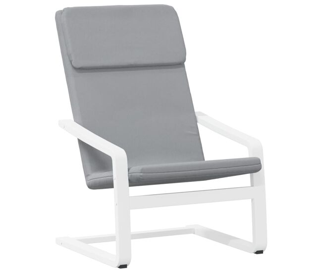 Vidaxl sillón de relax de tela gris claro