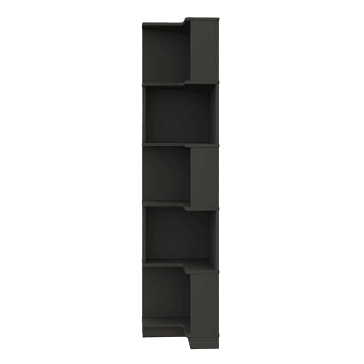 Estante de canto 63,5x45x175 cm - LED RGB com app, em L, 5 prateleiras - preto Estante de canto 63,5x45x175 cm - LED RGB com app, em L, 5 prateleiras - preto