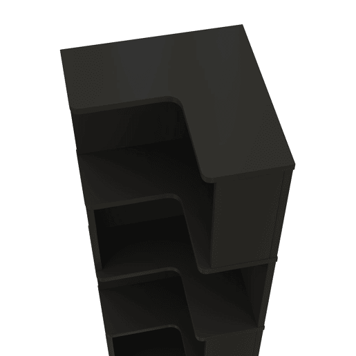 Estante de canto 63,5x45x175 cm - LED RGB com app, em L, 5 prateleiras - preto Estante de canto 63,5x45x175 cm - LED RGB com app, em L, 5 prateleiras - preto