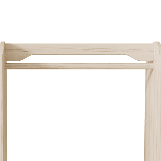 Armário infantil 110x39x110 cm - cabide e 4 prateleiras, arrumação, madeira natural