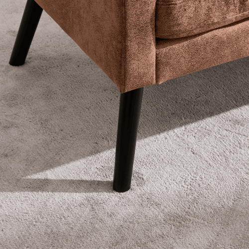 Conjunto de sofás de 2 peças (1+2 lugares) - Estofamento em espuma de alta densidade, tecido resistente - Café