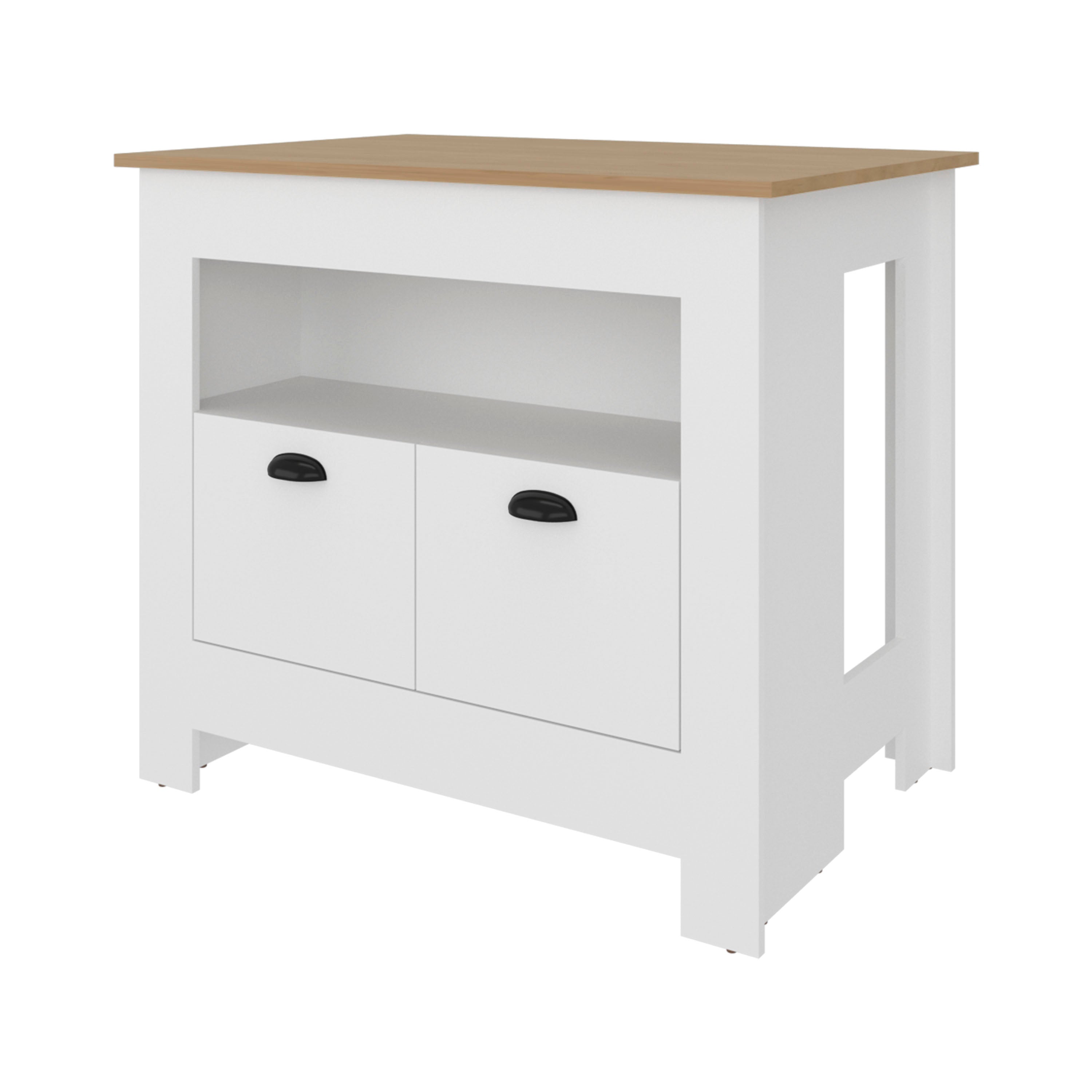 Isla de Cocina KAIT con Almacenamiento y Superficie Funcional 103