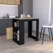 Isla de cocina Oviedo en Melamina con mini armario de 1 puerta y estantes laterales , 91.28 cm X 91.99 cm X 59 cm , Multicolor 92 Isla de cocina Oviedo en Melamina con mini armario de 1 puerta y estantes laterales , 91.28 cm X 91.99 cm X 59 cm , Multicolor 92 Blanco/ Madera