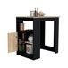 Isla de cocina Oviedo en Melamina con mini armario de 1 puerta y estantes laterales , 91.28 cm X 91.99 cm X 59 cm , Multicolor 92 Isla de cocina Oviedo en Melamina con mini armario de 1 puerta y estantes laterales , 91.28 cm X 91.99 cm X 59 cm , Multicolor 92 Blanco/ Madera