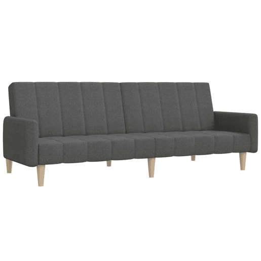 vidaXL Sofá-cama de 2 lugares tecido cinzento-escuro vidaXL Sofá-cama de 2 lugares tecido cinzento-escuro
