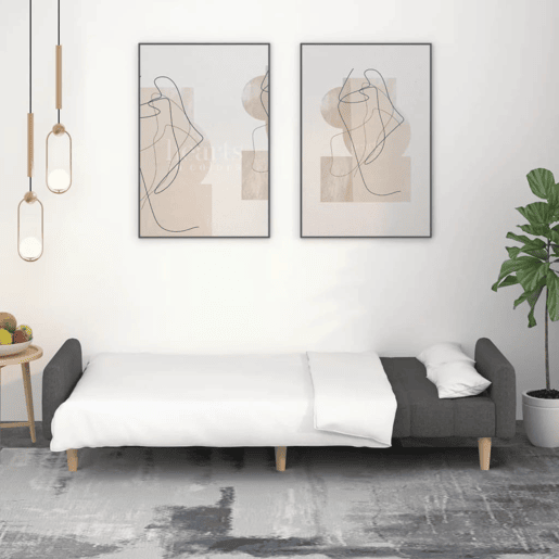 vidaXL Sofá-cama de 2 lugares tecido cinzento-escuro vidaXL Sofá-cama de 2 lugares tecido cinzento-escuro