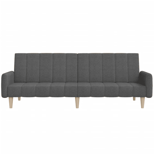 vidaXL Sofá-cama de 2 lugares tecido cinzento-escuro vidaXL Sofá-cama de 2 lugares tecido cinzento-escuro