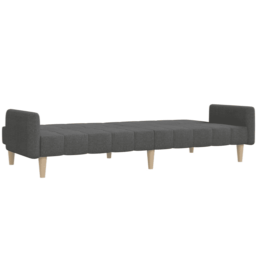 vidaXL Sofá-cama de 2 lugares tecido cinzento-escuro vidaXL Sofá-cama de 2 lugares tecido cinzento-escuro