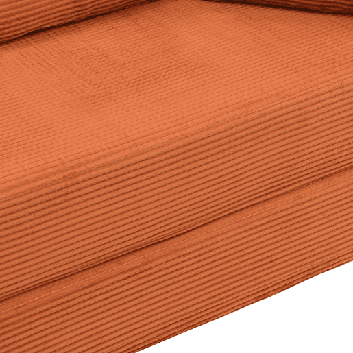 Sofá-cama dobrável multifuncional 173x176 cm - Modular com almofadas, tecido chenille - Laranja