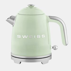 Chaleira vintage SWEISS KTS7 de 1 L em aço inoxidável com aquecimento rápido, verde