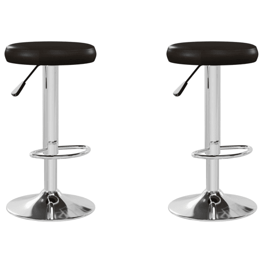 vidaXL Bancos de bar 2 pcs couro artificial castanho