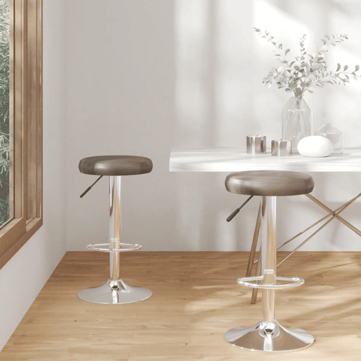 vidaXL Bancos de bar 2 pcs couro artificial castanho