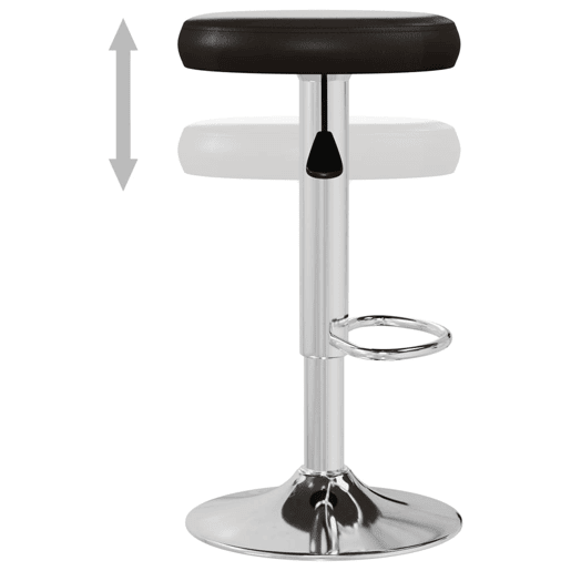vidaXL Bancos de bar 2 pcs couro artificial castanho