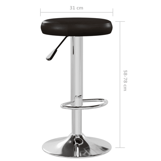 vidaXL Bancos de bar 2 pcs couro artificial castanho