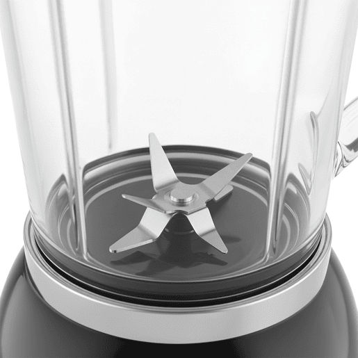 Liquidificadora vintage SWEISS MXV9 de 1000 W com jarro de 1,5 L, função pulse e lâminas em aço inoxidável, preto