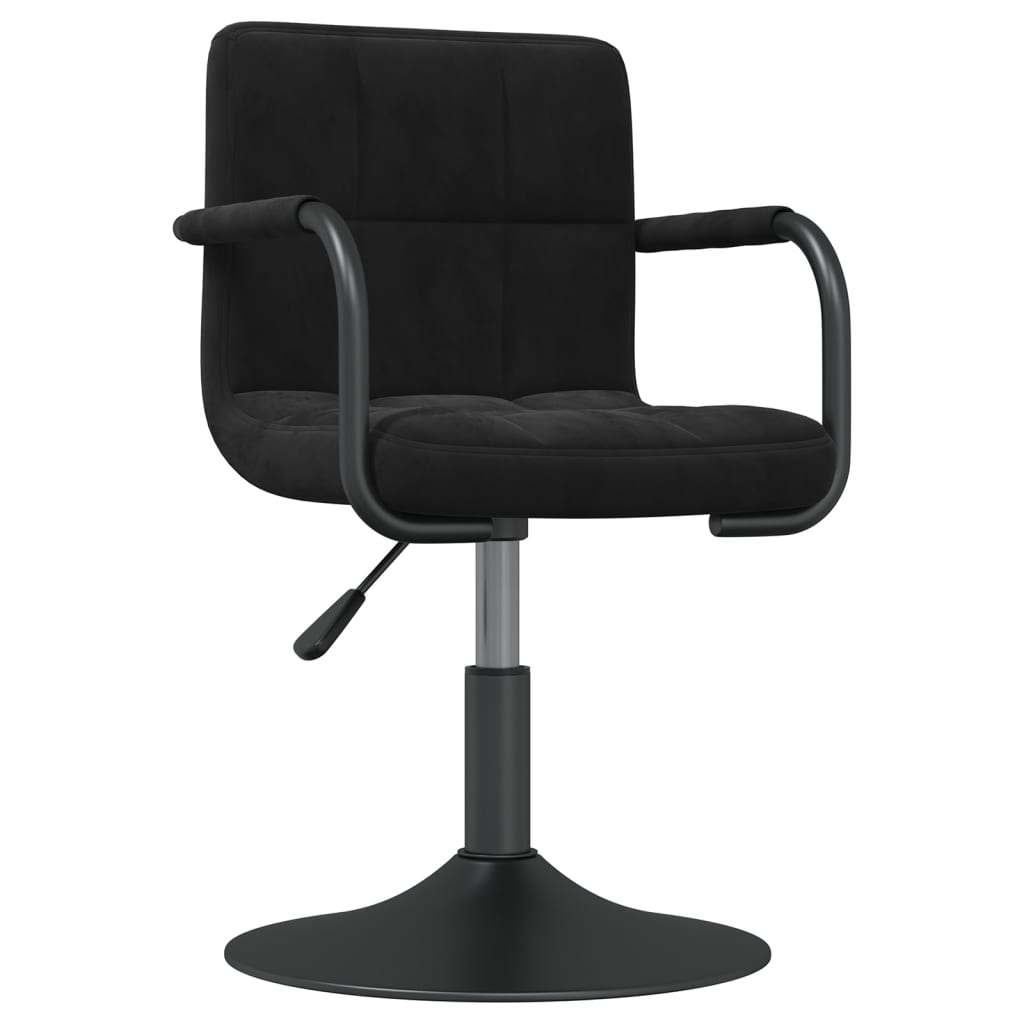 Vidaxl taburete de cocina de terciopelo negro