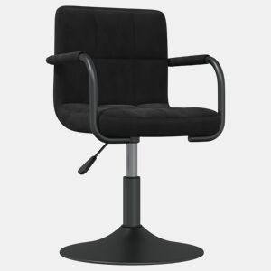 vidaXL Banco de bar veludo preto