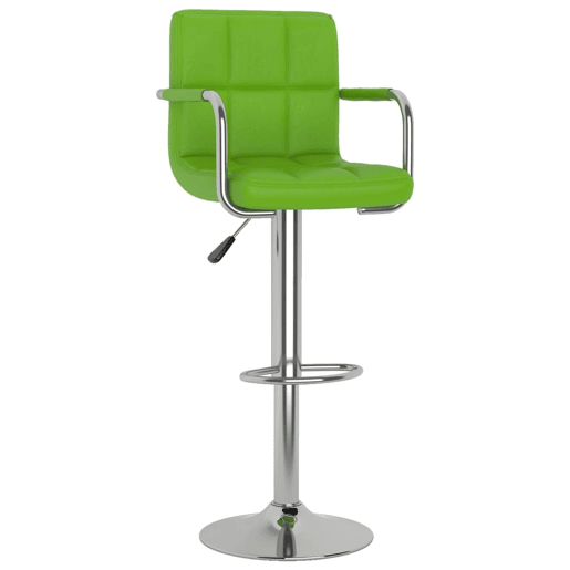 vidaXL Bancos de bar 2 pcs couro artificial verde
