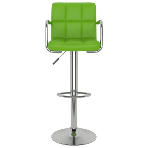 vidaXL Bancos de bar 2 pcs couro artificial verde