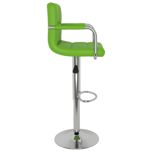 vidaXL Bancos de bar 2 pcs couro artificial verde