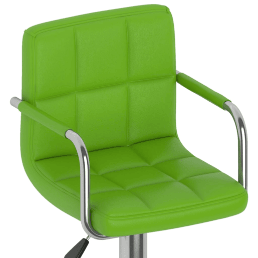 vidaXL Bancos de bar 2 pcs couro artificial verde