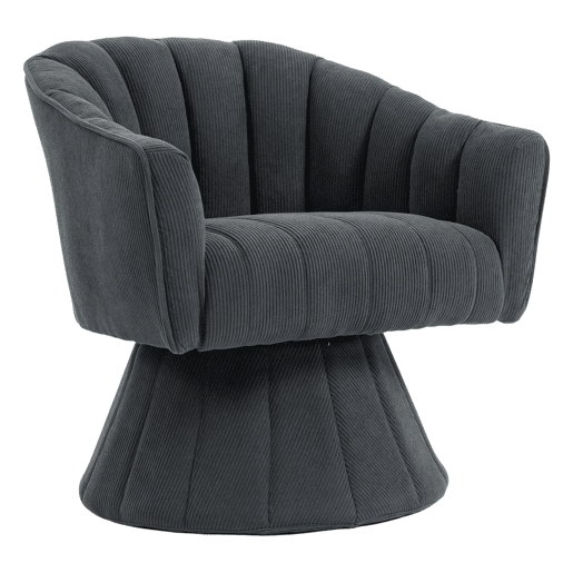 Cadeira de escritório 360° - Encosto ergonómico, apoios de braços envolventes, design moderno - Cinza escuro
