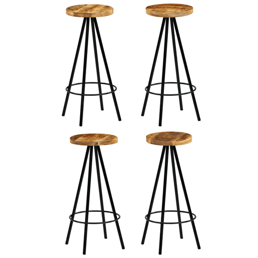 vidaXL Cadeiras de bar 4 pcs madeira de mangueira maciça vidaXL Cadeiras de bar 4 pcs madeira de mangueira maciça