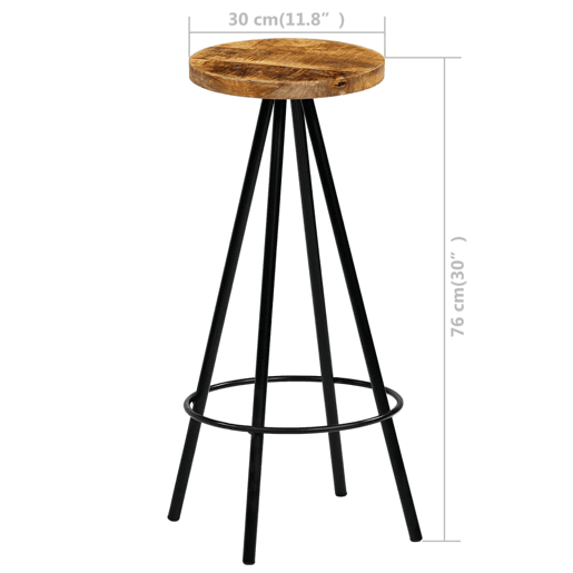 vidaXL Cadeiras de bar 4 pcs madeira de mangueira maciça vidaXL Cadeiras de bar 4 pcs madeira de mangueira maciça