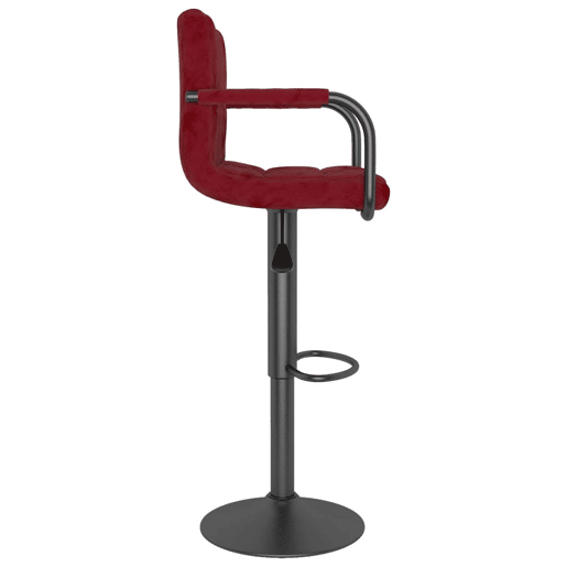 vidaXL Banco de bar veludo vermelho tinto