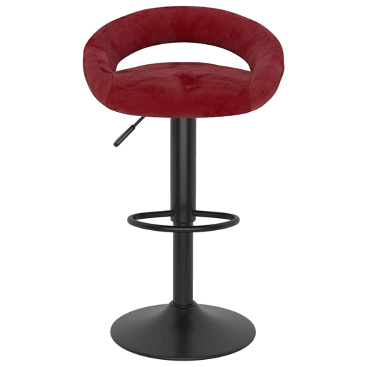 vidaXL Bancos de bar 2 pcs veludo vermelho tinto