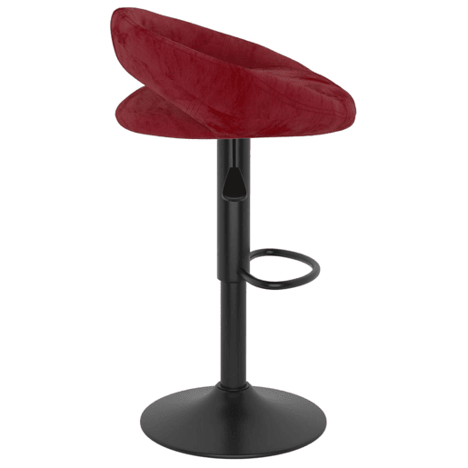 vidaXL Bancos de bar 2 pcs veludo vermelho tinto