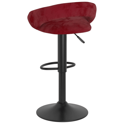vidaXL Bancos de bar 2 pcs veludo vermelho tinto