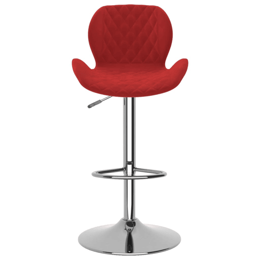 vidaXL Bancos de bar 2 pcs veludo vermelho tinto